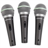 Pacote 03 Microfones De Mão Profissional