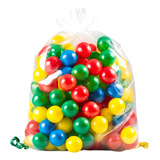 Pacote 100un Bolinha De Piscina Colorida 76mm Festa Infantil