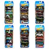 Pacote 5 Carros Sortidos- Hot Wheels- Mattel- Multicor - Não é Possível Escolher As Cores