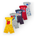 Pacote 5 Conjiunto Pijama Bebe Verão Roupa Para Dormir