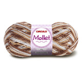Pacote 5 Novelos Lã Circulo Mollet 100g acrilico Mescladas