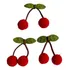 Pacote 50 Apliques Cereja Pompom Para Artesanato
