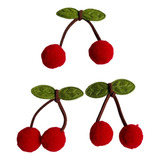 Pacote 50 Apliques Cereja Pompom Para Artesanato