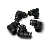 Pacote C 10 Conector Pneumático Cotovelo Joelho Fêmea 8mm