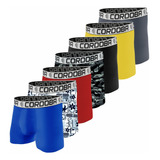 Pacote C 13 Cuecas Box Elástico Bordado Microfibra Cordoba
