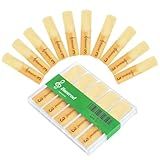 Pacote Com 10 Palhetas Profissionais De Saxofone Alto 3 Com Caixa De Plástico Ponta De Palheta Mais Fina Palhetas Tradicionais De Saxofone Alto Para Iniciantes E Músicos De Saxofone