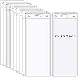 Pacote Com 10 Porta-crachás Verticais Transparentes Para Ingressos De Plástico 16-5 X 6-5 Polegadas Porta-ingressos De Credencial Para Ingressos De Concerto