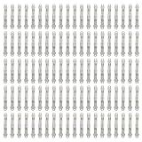 Pacote Com 100 Clipes De Cabelo De Base Lisa Retângulo De Metal Quadrado Prata Em Branco 6 Cm Grampos De Cabelo DIY Grampos De Cabelo Para Arcos De Pressão Suporte De Rabo De Cavalo Grampos De Cabelo Acessórios De Cabelo Para Mulheres Meninas