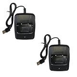 Pacote Com 2 Adaptadores De Carregador USB BF 888S Para Walkie Talkie BF 777S Para Adultos Base De Carregador De Rádio Bidirecional Com Acessórios Indicadores