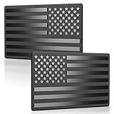 Pacote Com 2 Adesivos De Bandeira Americana De Carro- Decalque Preto 3D Dos EUA Para Veículos- Adesivo Pequeno De Emblema De Para-choque Dos EUA De 12-7 Cm X 7-6 Cm Compatível Com Jipe- Caminhões-