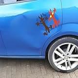 Pacote Com 2 Adesivos Refletivos Para Carro 25 Cm 15 Cm Coiote De Desenho Animado Para Janela De Veículo De Carro Ou Caminhão Decalques Legais Automotivos Adesivos De Vinil Para Carros Windows