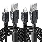 Pacote Com 2 Cabos De Carregador De Controle PS3 De 3 M Anel Magnético Mini Cabo De Carregamento De Dados USB Para PS Move PS3 PS3 Slim Wireless Controller TI84 Plus CE Câmera Digital