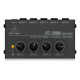 Pacote Com 2 Mixer Com 4 Entradas 1 Saída Behringer Mx400