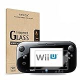 (pacote Com 2) Película Protetora De Tela De Vidro Temperado Para Nintendo Wii U, Akwox [0,3 Mm 2,5d Alta Definição 9h] Película Protetora De Tela Transparente Premium Para Nintendo Wii U