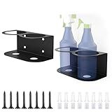 Pacote Com 2 Suportes De Garrafa De Spray Suporte De Lata De Aerossol Organizador De Lata Com Furos Duplos Suporte De Lata De Tinta Spray De Metal Com Ferragens Rack De Armazenamento De Fácil