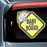 Pacote Com 3 Adesivos De Bebê A Bordo Para Carros Placas De Bebê A Bordo Para Bebês No Carro Refletivo De Alta Intensidade à Prova D água Sinais De Segurança De Carro Transparentes Ao Inverter