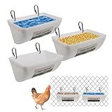 Pacote Com 3 Comedouros De Galinha Alimentador De Cabra Calha De Alimentação De Alta Capacidade Para Cabra Pato Ovelha Cavalo Galinha Ganso E Porco Cocho De Ração Para Gado