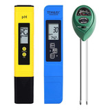 Pacote Com 3 Medidores De Ph Tds Ppm Meter E 3 Em 1 Solo Par
