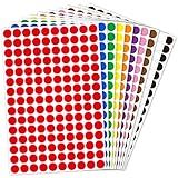 Pacote Com 3000- Etiquetas Redondas Coloridas De 1 Cm - 10 Cores