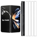 Pacote Com 4 Para Samsung Galaxy Z Fold 5 Protetor De Dobradiça Skin Wrap Capa De Telefone Adesivo De Fibra De Carbono 3M Vinil PVC Flexível Película Protetora Para Borda Lateral HD Transparente