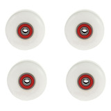 Pacote Com 4 Rodas De Skate Longboard Cruiser Wheels Brancas
