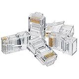 Pacote De 100 Conectores RJ45 Plug Para Cabo Rede Cat5e It Blue Cabo De Rede De Internet