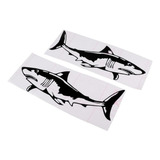 Pacote De 2 Adesivos Autoadesivos De Tubarão Para Caiaque 