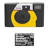 Pacote De Câmera Descartável Kodak Max Power De 35 Mm De Uso único (iso-800) Com Flash – 27 Exposições Com Pano De Microfibra
