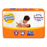 Pacote De Fraldas Derma Protek Proteção De Mãe P Com 54 Unidades Pom Pom