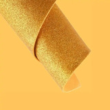 Pacote Eva Brilhante Leoart 5 Unidades Glitter 40x60cm Cor Dourado