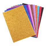 Pacote Eva Emborrachado Com 5 Un C Glitter 40x60cm Cores
