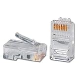 Pacote Kit C/ 100 Conectores Rj45 Cat5e Transparente