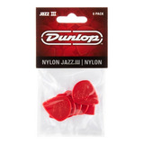 Pacote Puas Dunlop Jazz Iii X6 Color Red