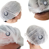 Pacote Touca Descartavel Tnt Sanfonada Elástico Gorro C 100
