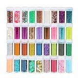 Pacote Variado De Glitter 36 Cores 5 7 G