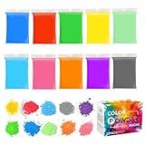 Pacotes De Pó Colorido Em Pó De 100 Gramas Sacos De Bombas De Fumaça Coloridas Pacotes Individuais De 10 Pós De Cor Para Revelações De Gênero Corridas Divertidas Guerras De Cores Maratona Rangoli