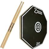 Pad Estudo Bateria 12 Polegadas Hand Made Zaidan S   Par Baquetas Vanguarda 6a
