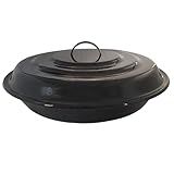 Paellera Com Tampa Esmaltada 52 Linha VEBA Preto Chamuscado