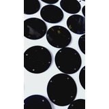 Paete 4 Furos Preto Brilhante 30mm Pacote Com 50 Gramas
