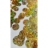 Paete Dourado Holográfico 18 Mm Pacote Com 50 Gramas