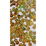 Paete Dourado Holográfico Brilhante 6mm Pacote Com 50 Gramas