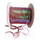 Paete Pink Cristal Furtacor 6mm Fio Galão Rolo Com 45 Metros