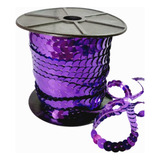 Paete Roxo Violeta Brilhante 8mm Fio Rolo Com 45metros