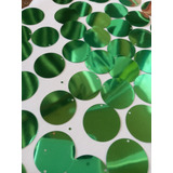 Paete Verde Metálico Espelhado 25mm Pacote Com 50gramas