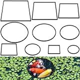 PAGOW Conjunto De 10 Anéis De Alimentação De Peixes Curral Flutuante Para Plantas De Aquário Anéis Redondos E Quadrados Para Aquário De Peixes Anel De Planta Flutuante Acessórios De Aquário Para
