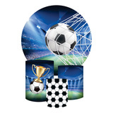 Painel 1 5 Trio Cilindro Tecido Festa 3d Copa Futebol