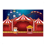 Painel 3d Festa Retangular Circo 3 00 X 1 80