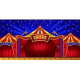 Painel 3d Festa Retangular Circo Em Tecido 4 00 X 2 50