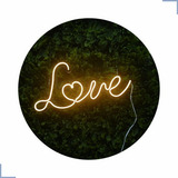 Painel Acrílico Love Em Neon Led Luminoso Festas