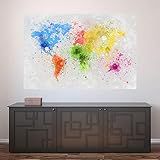 Painel Adesivo De Parede   Mapa Mundi   Mundo   1667pnp